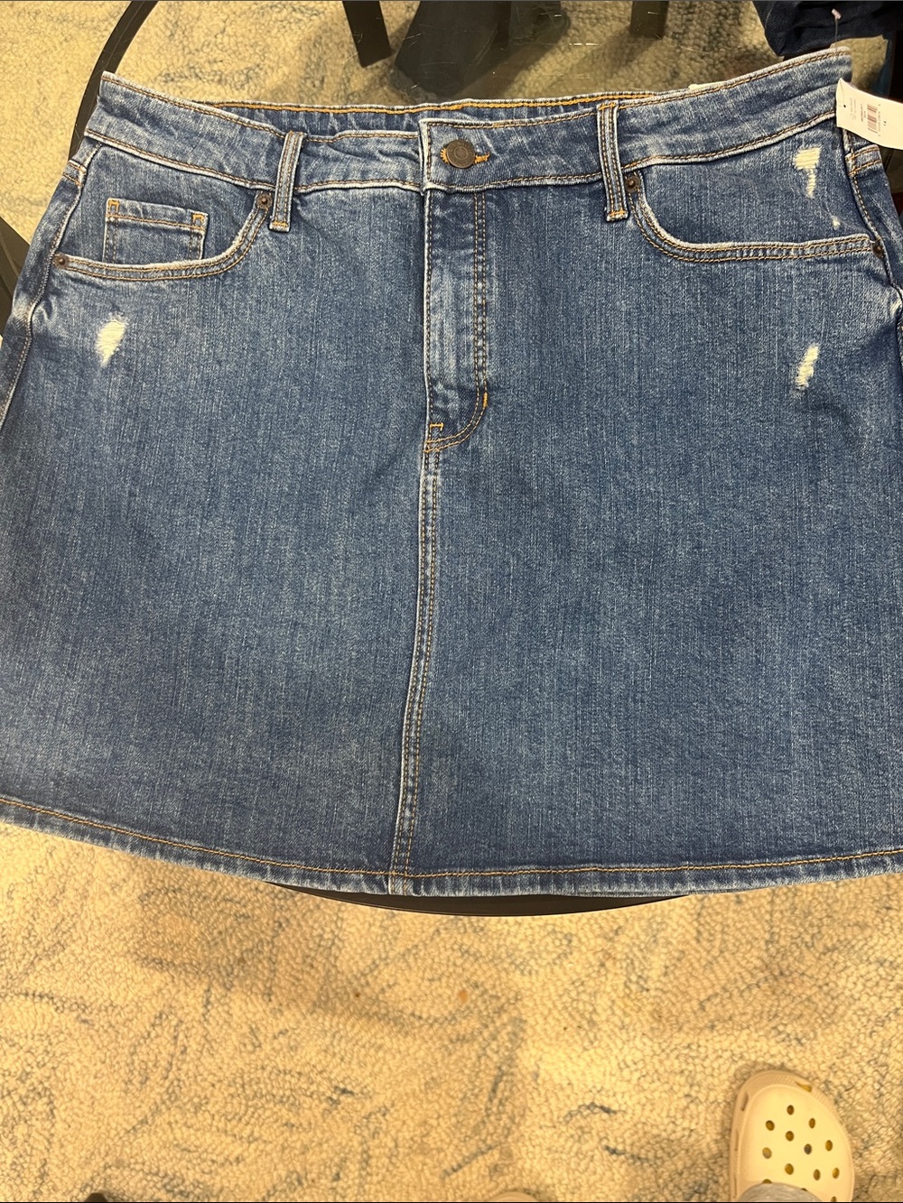 Classic Blue Denim A-Line Skirt NWT  Size 14 - Picture 2 of 5